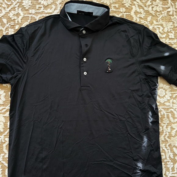 Large Greyson Navy blue Golf shirt - Picture 2 of 3